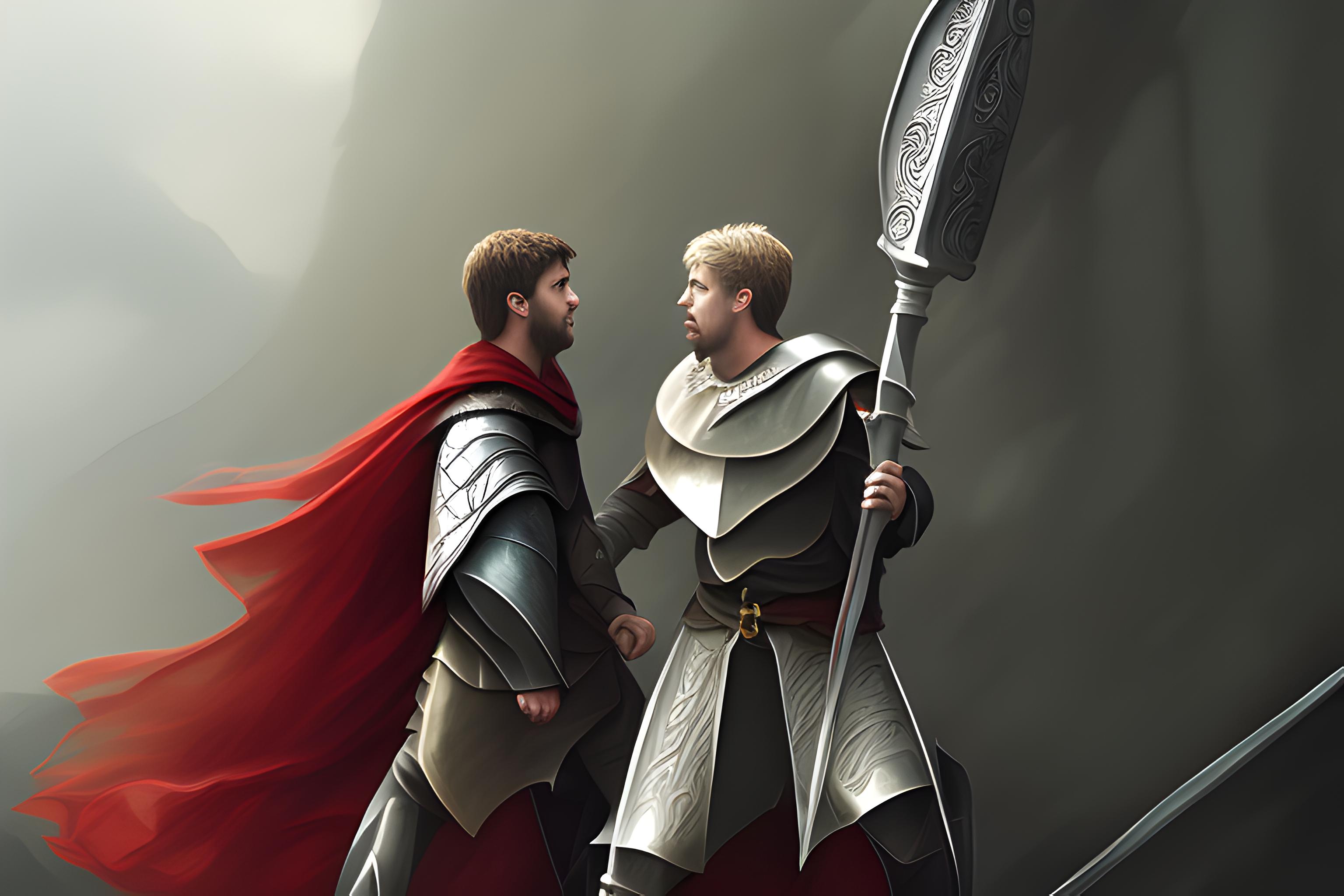 King Arthur versus Mordred | Wallpapers.ai